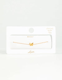 Gold Plated Sterling Silver Butterfly Bracelet - link has visual effect only