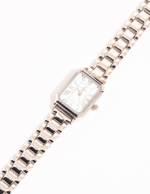 Silver Rectangle Watch