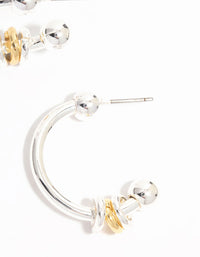 Silver & Gold Plated Ring Hoop Earrings - link has visual effect only