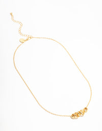 Gold Plated Rings Pendant Necklace - link has visual effect only