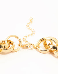 Large Gold Open Chain Necklace - link has visual effect only