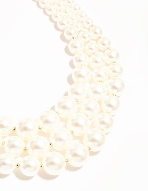 Pearl Trio Layered Necklace