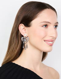 Antique Silver Heart Drop Earrings - link has visual effect only