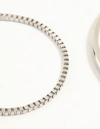 Silver Chain & Sleek Bracelets 4-Pack - link has visual effect only