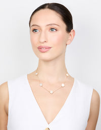 Gold Cubic Zirconia Clover Necklace - link has visual effect only