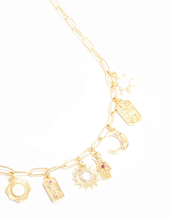 Gold Celestial Themed Charm Bracelet