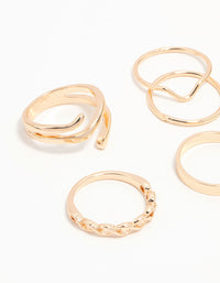 Gold Swirl Mixed Stacking Rings 8-Pack - link has visual effect only