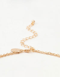 Gold Diamante Pink Heart Layered Necklace - link has visual effect only