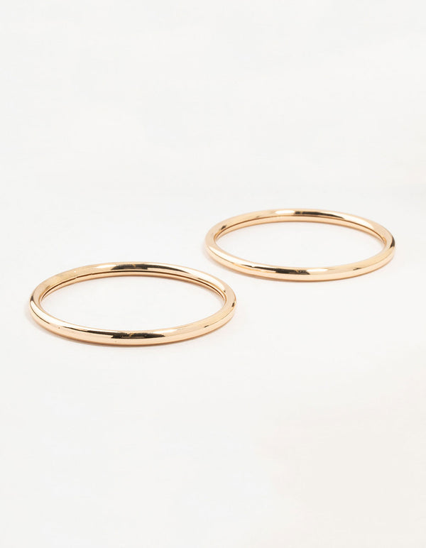 Gold Smooth Bangles 2-Pack