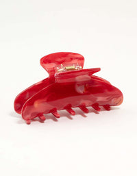 Red Acrylic Curved Basic Claw Clip - link has visual effect only