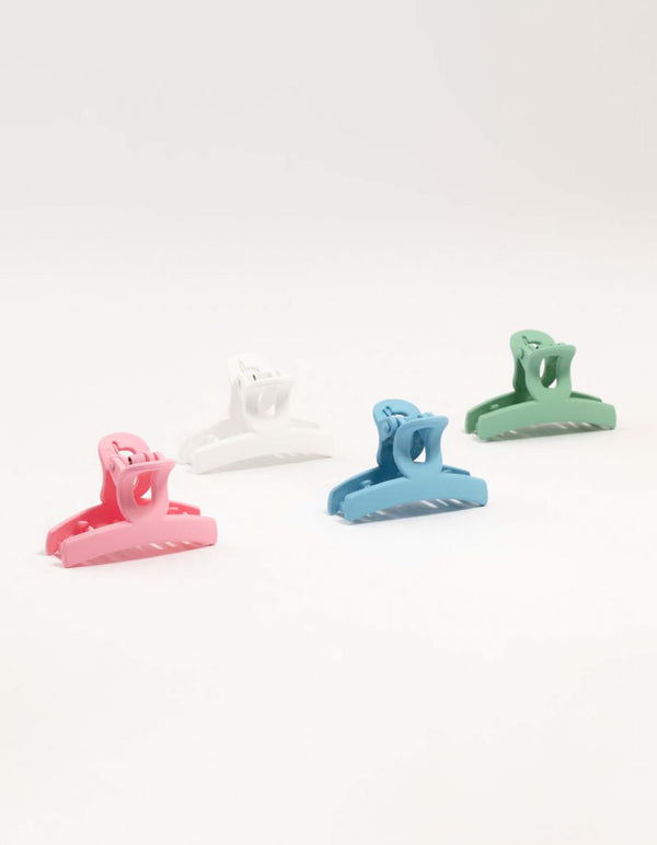 Multicoloured Small Loop Claw Clips 4-Pack