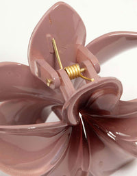 Dusty Pink Frangipani Hair Claw Clip - link has visual effect only