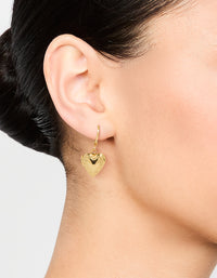 Gold Mini Locket Drop Earrings - link has visual effect only