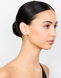 Gold Diamante Double Flower Drop Earrings - link has visual effect only