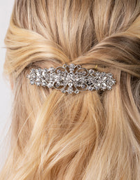 Silver Multi Diamante Barrette - link has visual effect only