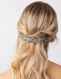 Silver Multi Diamante Barrette - link has visual effect only