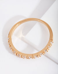 Gold Plated Sterling Silver Pave Diamante Ring - link has visual effect only