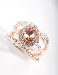 Rose Gold Engagement Ring Stack - link has visual effect only