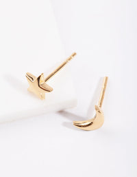 Gold Plated Sterling Silver Celestial Mismatch Earrings - link has visual effect only