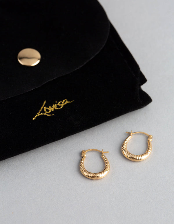 9ct gold creole sale hoop earrings