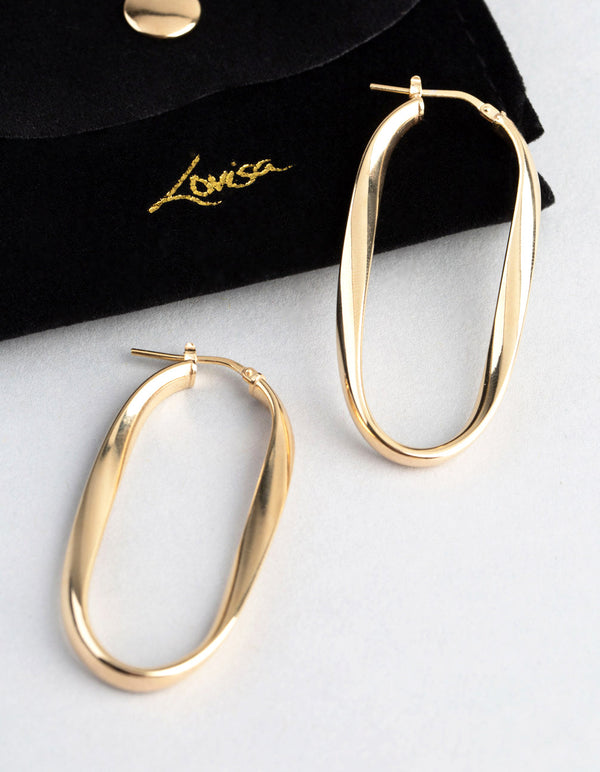 Sterling Silver Diamante Dangle Hoop Earrings - Lovisa