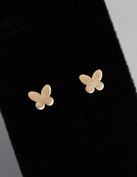 9ct Gold Polished Butterfly Stud Earrings - link has visual effect only