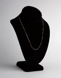 9ct Gold Venetian Box Chain Necklace - link has visual effect only