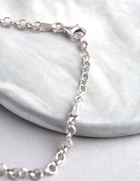 Sterling Silver Rolo Chain Bracelet - link has visual effect only