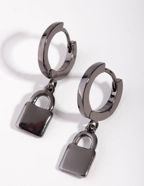 APM Monaco Heart-Padlock Hoop Earrings - ShopStyle