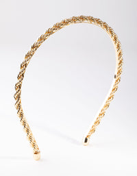 Gold Twist Rope Headband - link has visual effect only