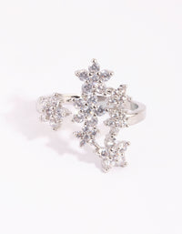 Rhodium Crystal Star Ring - link has visual effect only