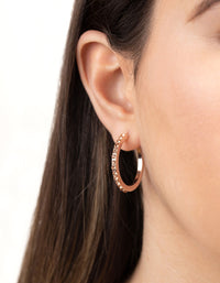 Rose Gold Cats Eye & Hoop 16-Pack Earring - link has visual effect only