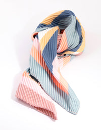 Pleated Mix Stripes Mini Scarf - link has visual effect only