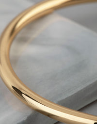 18ct Gold Plated Brass 4mm Bangle Bracelet - link has visual effect only