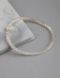 Sterling Silver Cubic Zirconia Tennis Bracelet - link has visual effect only