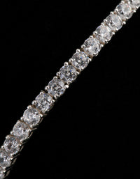 Sterling Silver Cubic Zirconia Tennis Bracelet - link has visual effect only