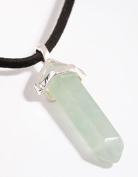 Silver Green Fluorite Shard Necklace - link has visual effect only