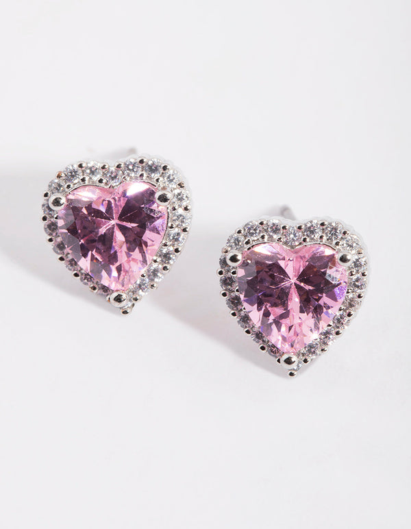 Diamante heart sale earrings