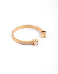 Gold Plated Sterling Silver Cubic Zirconia RIng - link has visual effect only