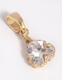 Gold Plated Diamante Triangle Charm - link has visual effect only