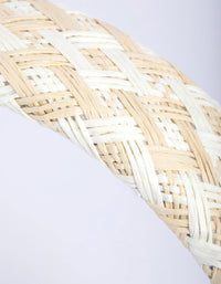 Two Tone Straw Padded Alice Band - link has visual effect only