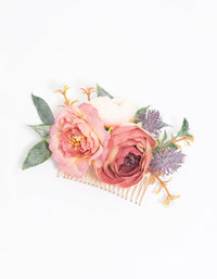 Gold Rose Flower Comb - link has visual effect only