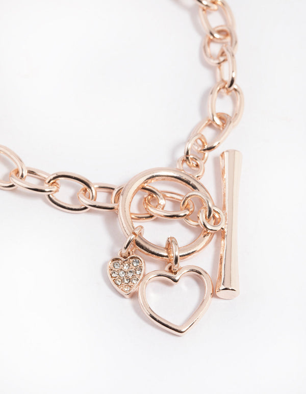 Rose gold hot sale heart charm