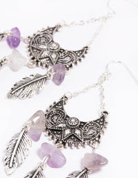 Amethyst Fan Drop Earrings - link has visual effect only