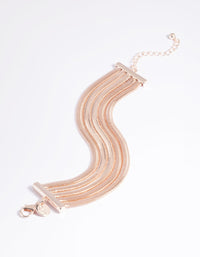 Rose Gold Snake Chain Layered Bracelet - link has visual effect only