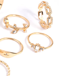Gold Leaves Ring 8-Pack - link has visual effect only