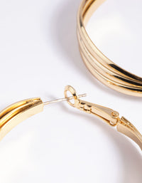 Gold Plated Twisted Hoop Earrings - link has visual effect only