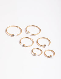 Gold Diamante Faux Ring - link has visual effect only