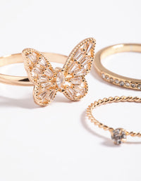 Gold Butterfly Ring Pack - link has visual effect only