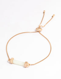 Worn Gold Green Bar Toggle Bracelet - link has visual effect only